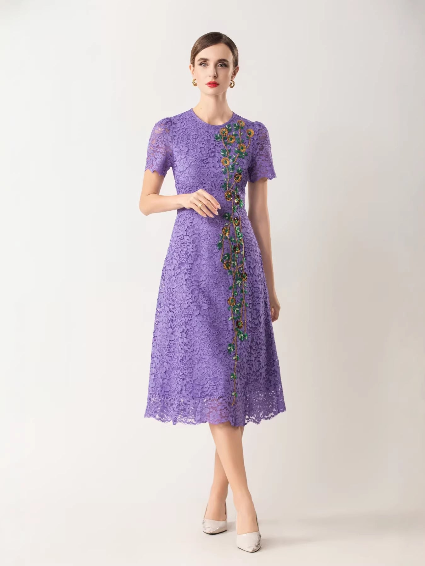 Robe Bohème Évasée Fluide pour Festival — vue principale | Porivana