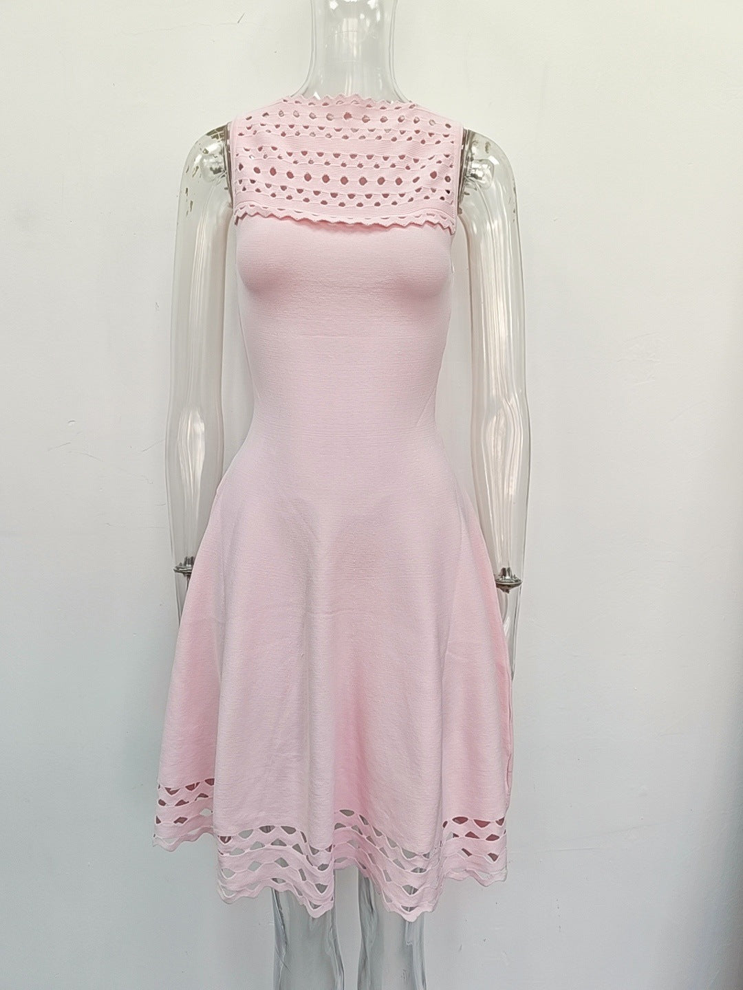Robe Courte en Dentelle Ajourée pour Plage — détail 6 | Porivana