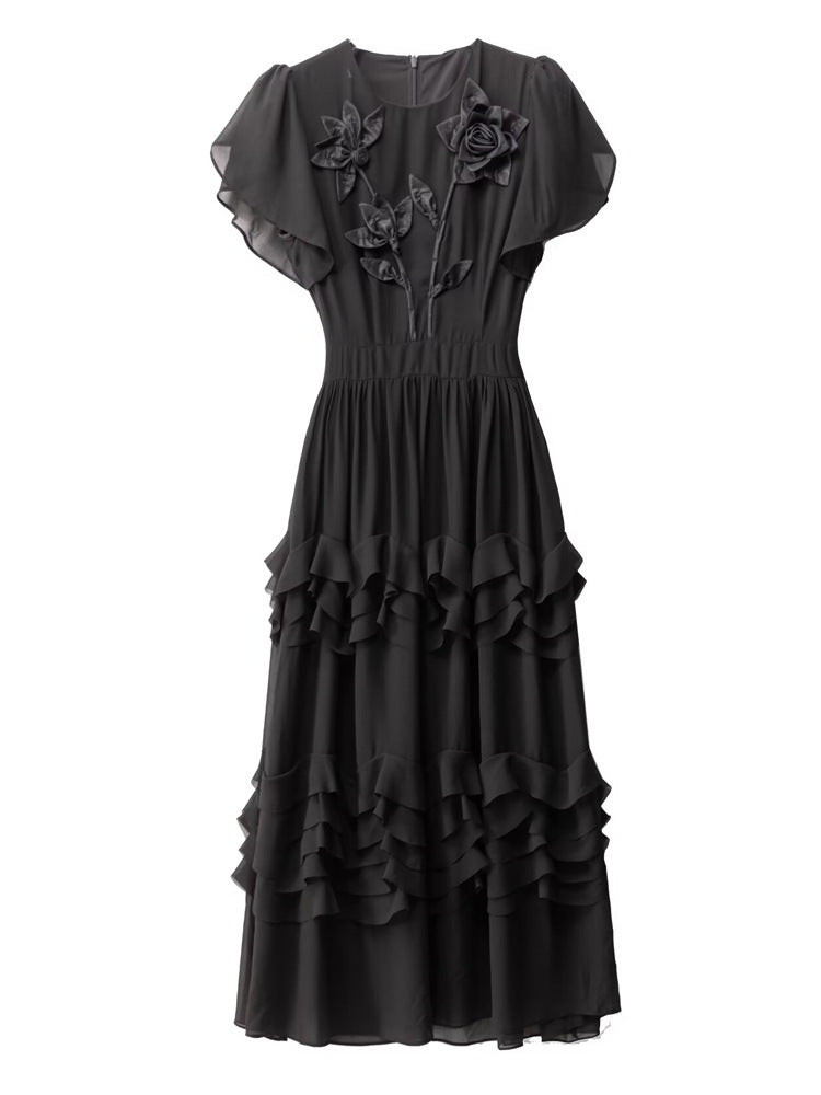 Robe Courte à Volants Romantiques pour Plage — porté en situation | Porivana