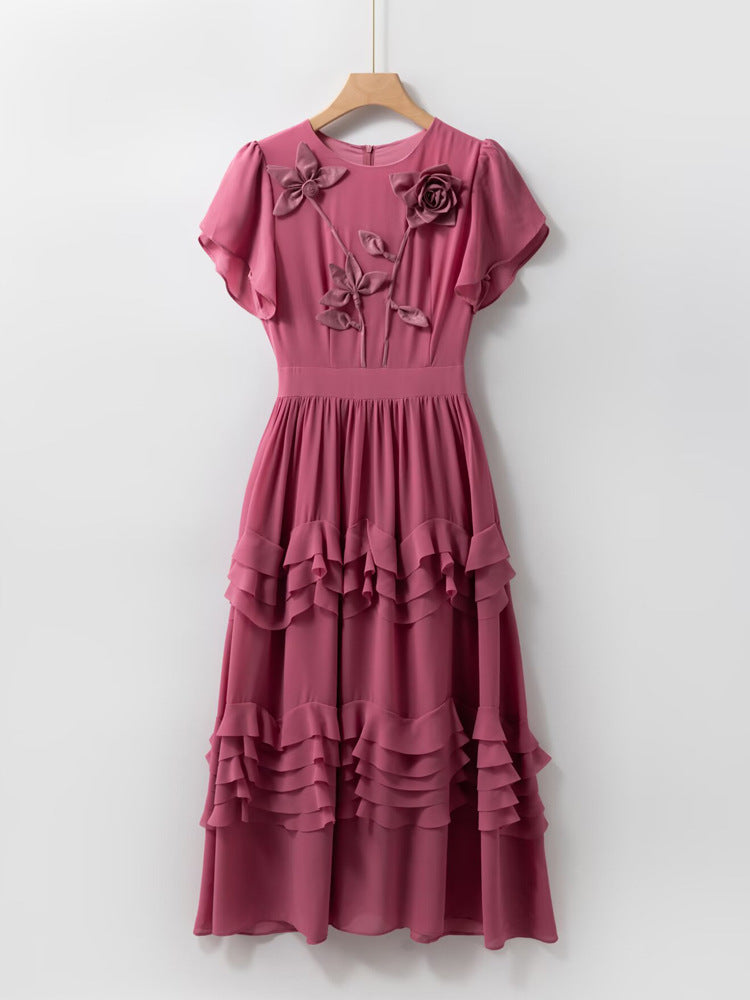 Robe Courte à Volants Romantiques pour Plage — détail 4 | Porivana
