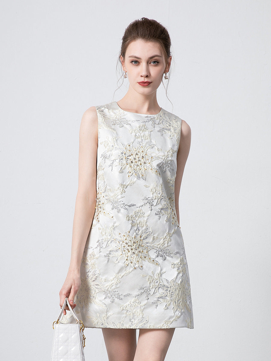 Robe d'Été Asymétrique pour Soirée Estivale — blanc — vue principale | Porivana