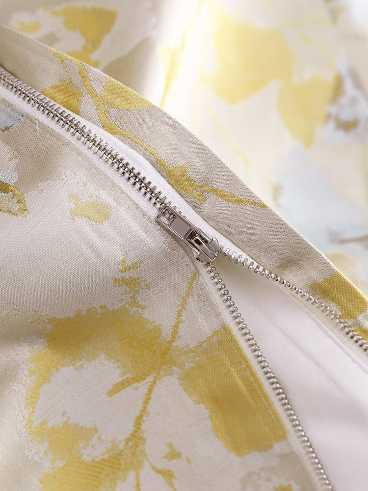 Robe d'Été Ceinturée Respirante pour Quotidien — beige — détail 4 | Porivana