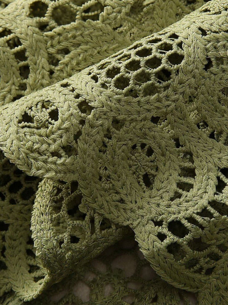 Robe Longue Élégante Fendue pour Soirée — verte — détail 4 | Porivana